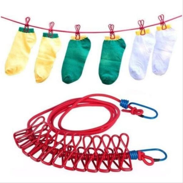 12 Clips Metal Cloth Rope