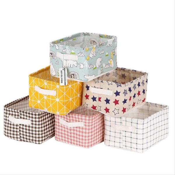 Collapsible Storage Basket , Mini Storage Box, Foldable Drawer Organizer (Multi-color & Multi Design)