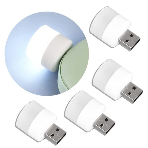 USB Mini LED Lamp, White Shade (set of 04)