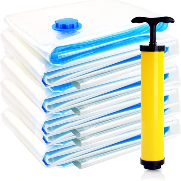 Vacuum Storage Reusable Ziplock Space Saver Bags – Set of 05