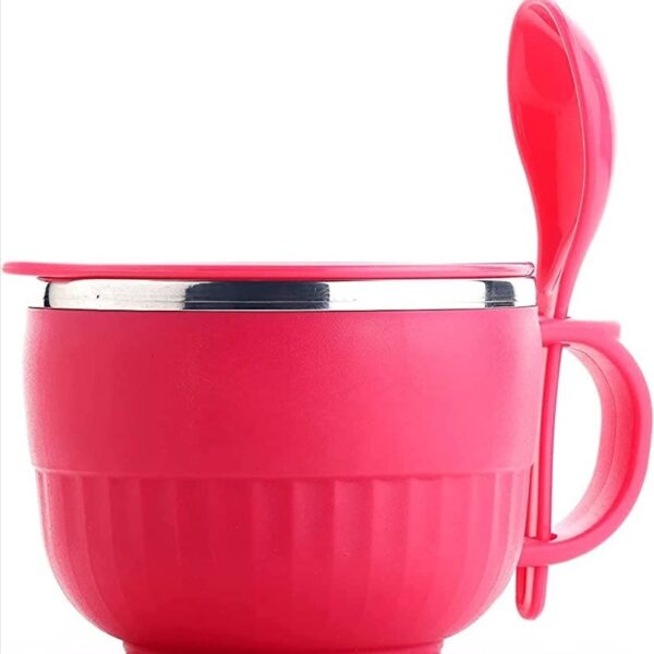 Maggi & Soup Bowl with Spoon (Multicolor, Pack of 1)